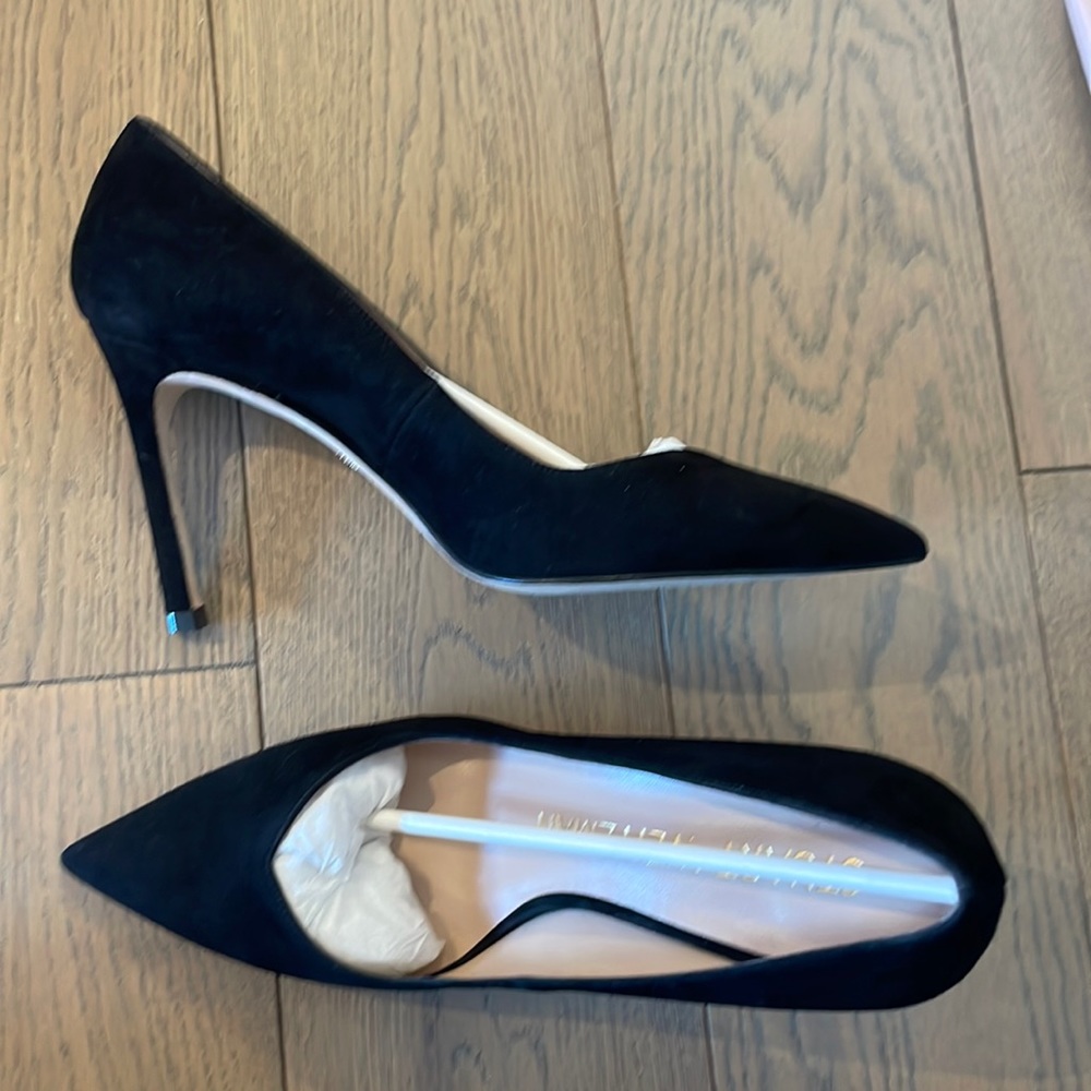 Stuart Weitzman Anny 95mm Black Suede Pumps 37 / 6.5
